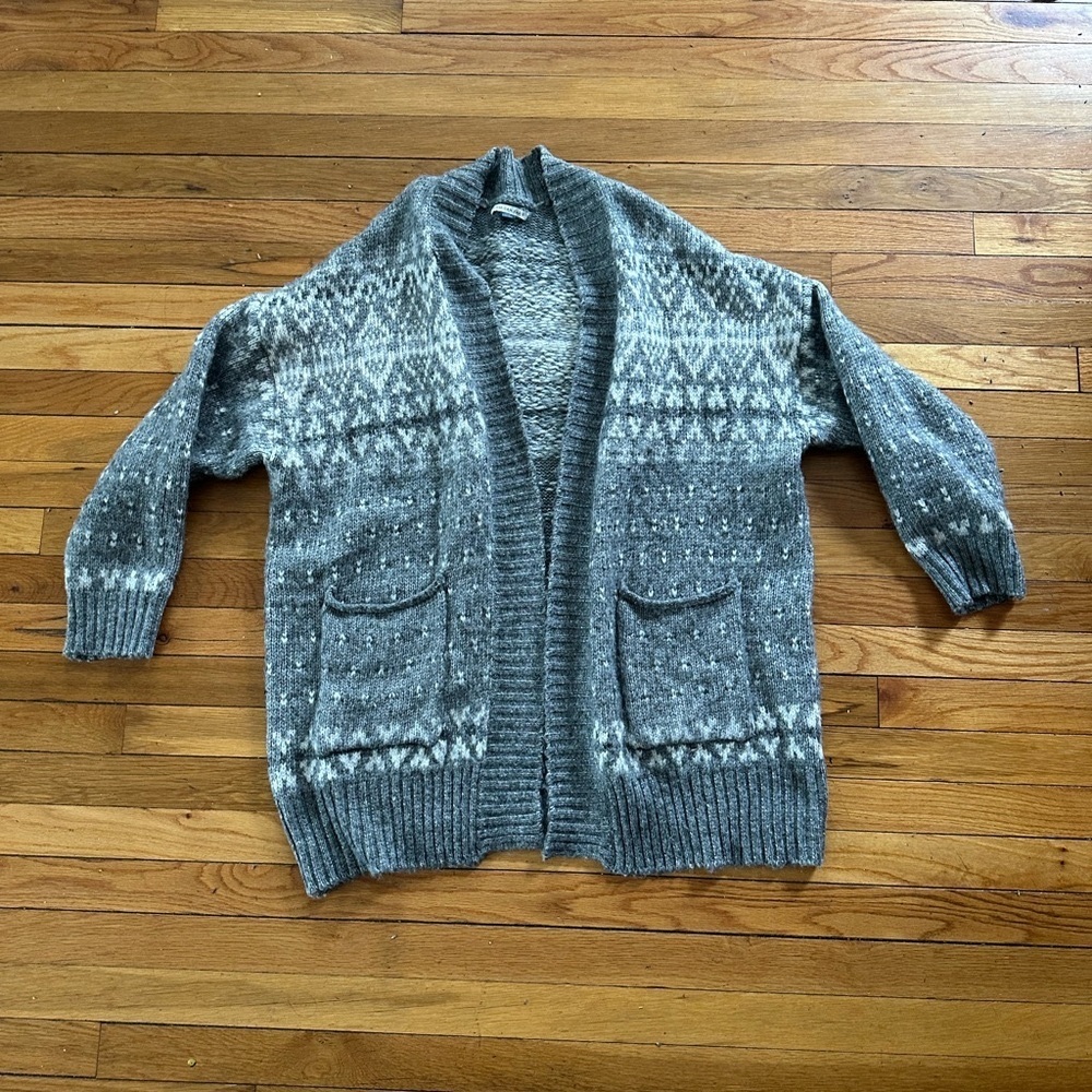 American Eagle Gray Knit Sweater Sz M